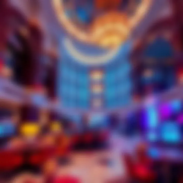 Luxurious lobby of Bally's Hotel with elegant decor