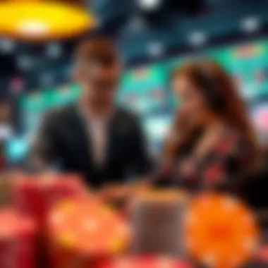 Customer service representative assisting a player