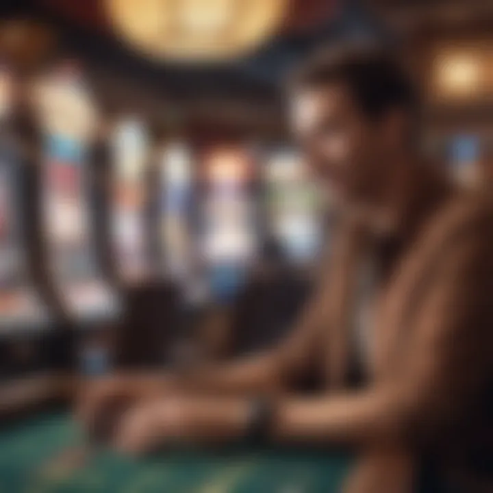 A player engaged in excitement while interacting with the Buffalo Grand Casino game.