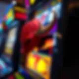 A close-up view of the colorful Buffalo slot machine display