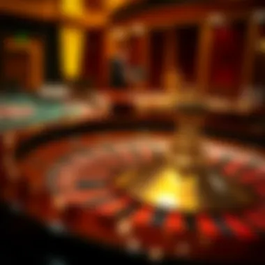 An elegant display of roulette wheel and betting layout