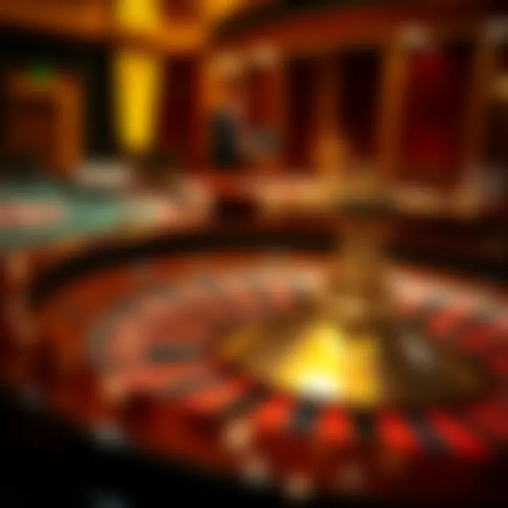 An elegant display of roulette wheel and betting layout