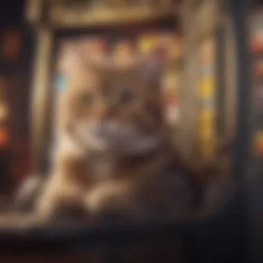 A player enjoying a cat slot machine in an online casino