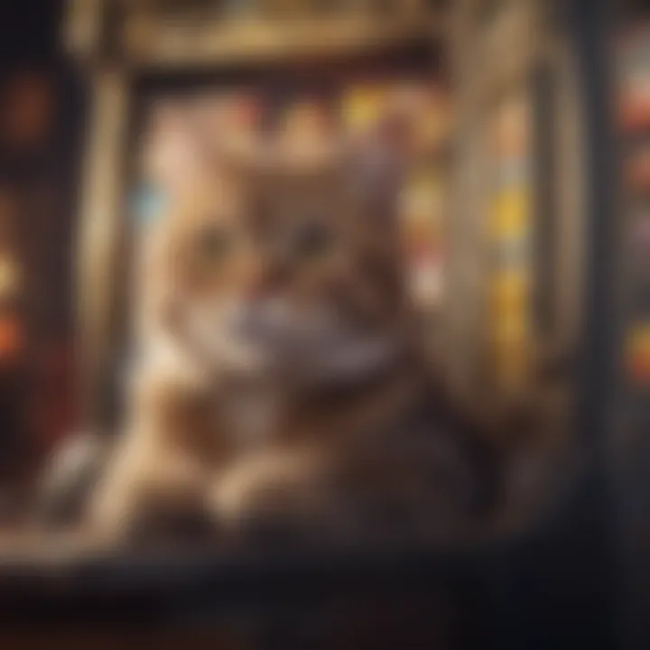 A player enjoying a cat slot machine in an online casino