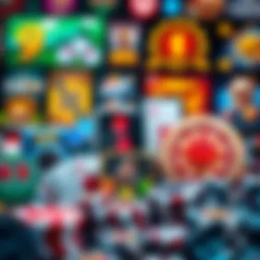 A variety of game icons representing diverse casino offerings