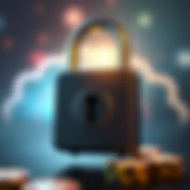 A secured padlock symbolizing online gambling security