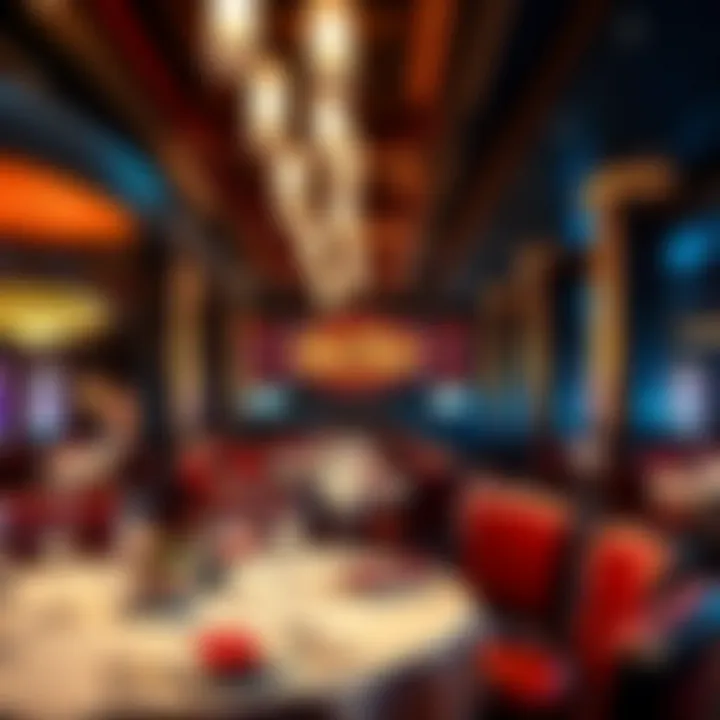 An elegant dining setting within the Del Rio Casino, highlighting gourmet cuisine.