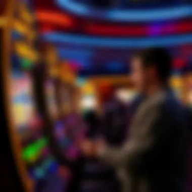 Player engaging with the Deal or No Deal slot machine in a casino