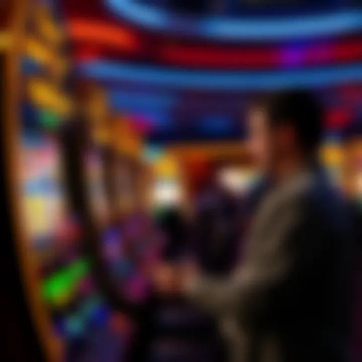 Player engaging with the Deal or No Deal slot machine in a casino