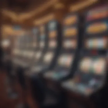An array of colorful slot machines showcasing various themes