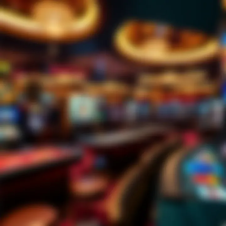 Interior gaming floor showcasing diverse gaming tables