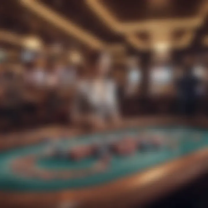 An immersive casino environment with players at tables