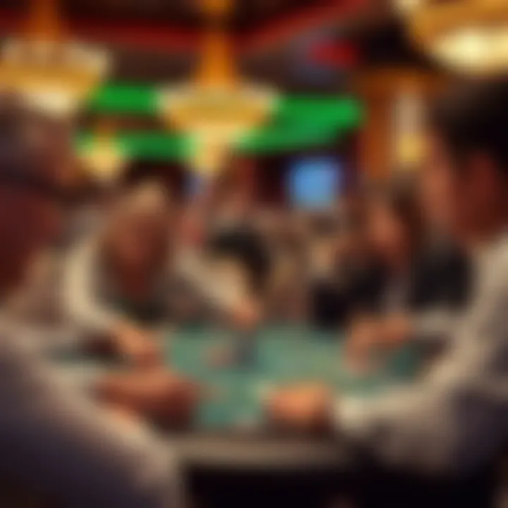 Guests enjoying a game of poker at a luxurious casino