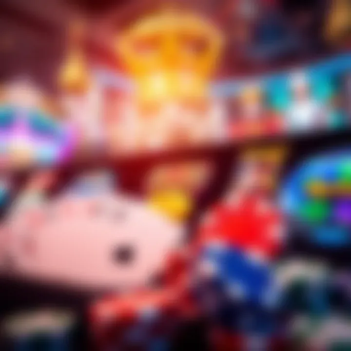 A representation of diverse online casino games showcasing vibrant graphics and engaging gameplay.