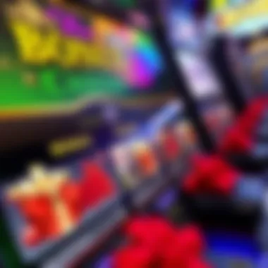 Close-up of bonus rewards displayed on a gaming interface