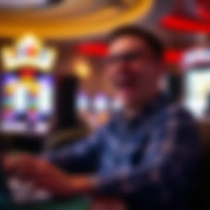 Enthusiastic player engaging in online Deuces Wild poker