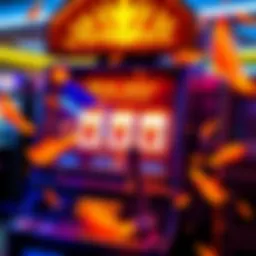 Dynamic display of a fireball slot machine in action