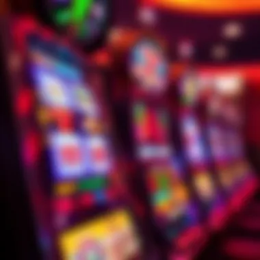 A close-up of a popular slot machine with colorful graphics.