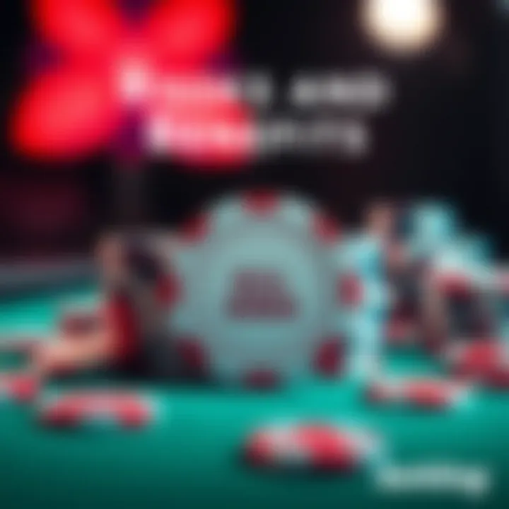 A graphic illustrating the risks and benefits of free poker chips