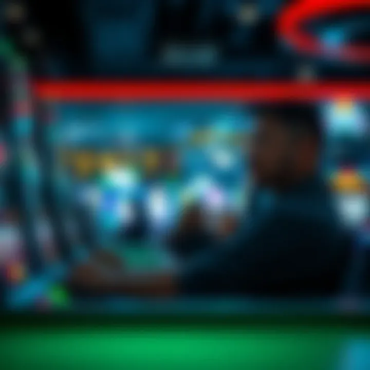 A player enjoying slots in a serene environment