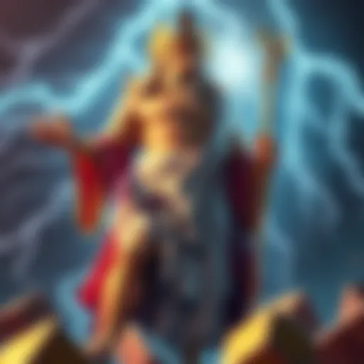 The Majestic Zeus: God of Thunder Zeus standing majestically with lightning bolts
