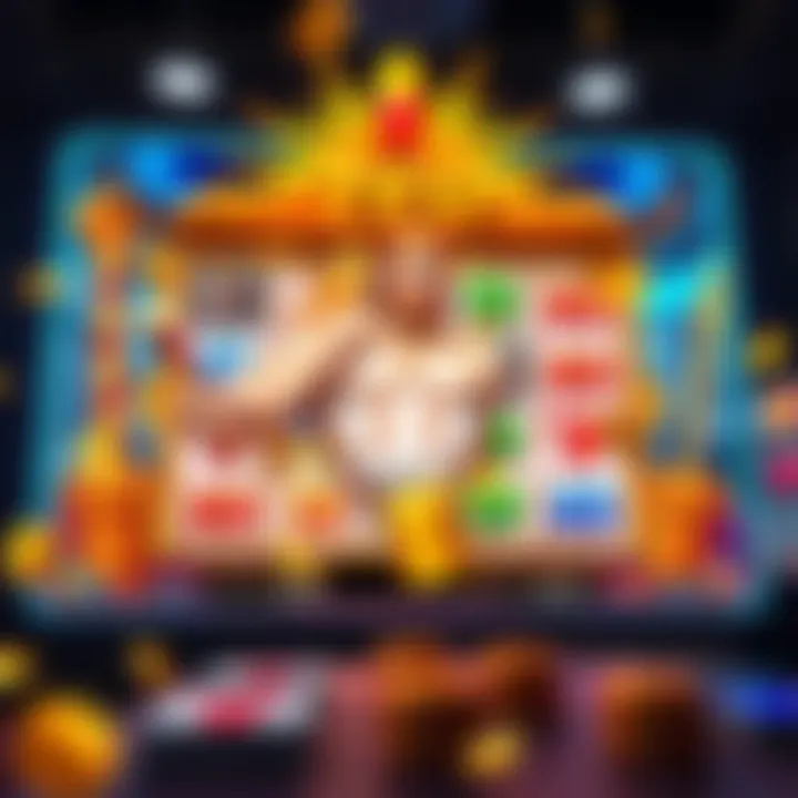 A vibrant gameplay screen of Zeus free slots