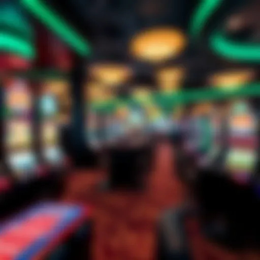 A captivating view of a casino floor bustling with excitement