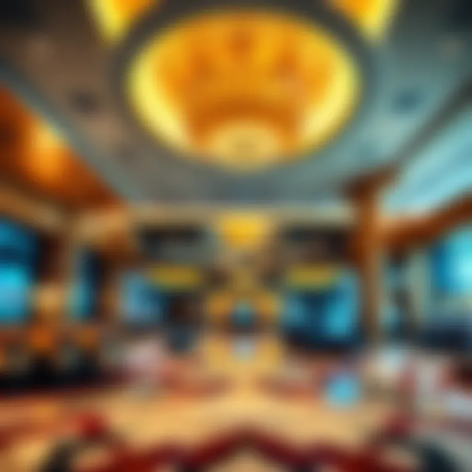 Luxurious lobby of Hyatt Resorts World Casino