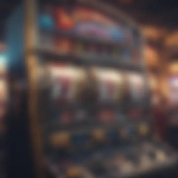 Close-up of a vibrant instant win slot machine display