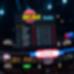 NCAA basketball betting odds displayed on a digital screen