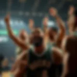 Milwaukee Bucks team celebration after a game