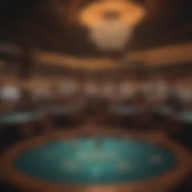 Inside Mystic Lake: Gaming Excitement Interior view showcasing gaming tables and vibrant atmosphere