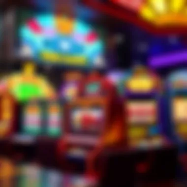 Vibrant display of various free slot games available in NJ online casinos