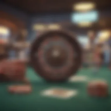 An animated representation of various online gambling strategies.