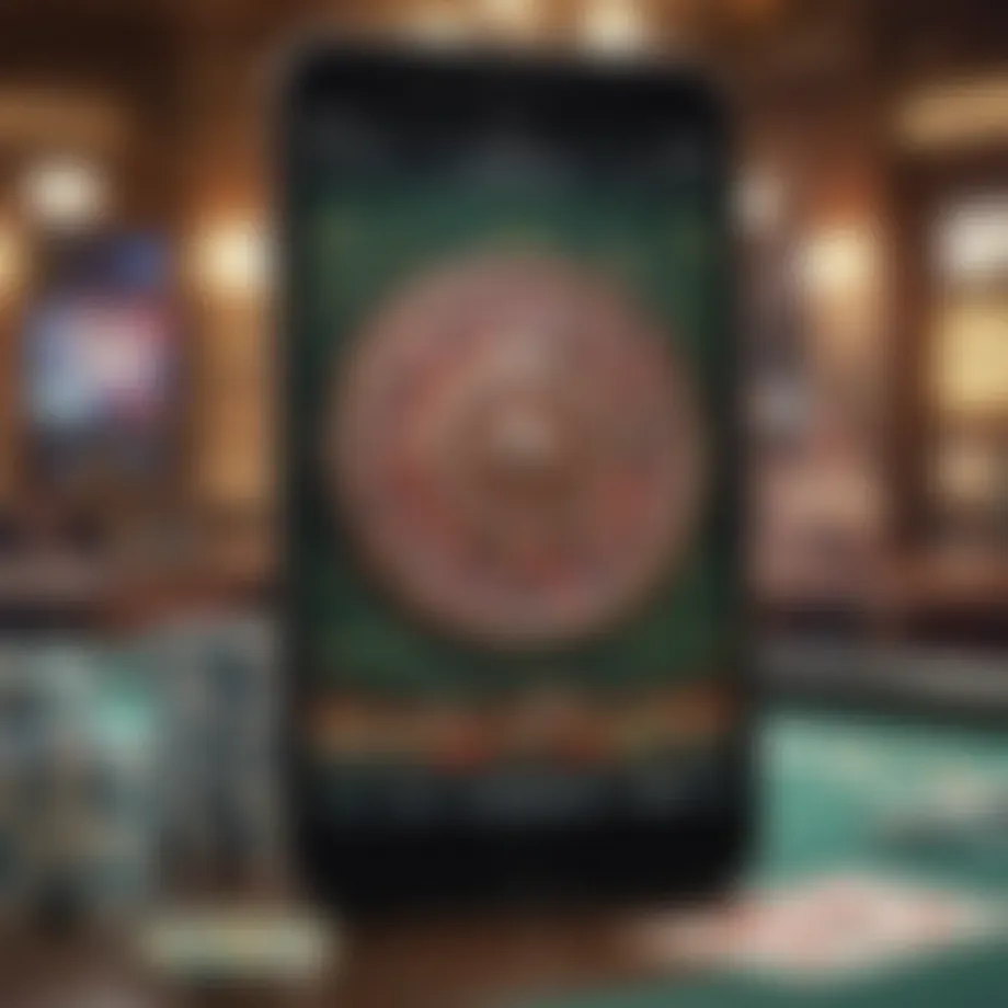 User interface of a gambling app