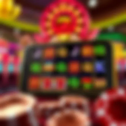 Mobile Slot Game App Interface Visual representation of a mobile slot game app interface