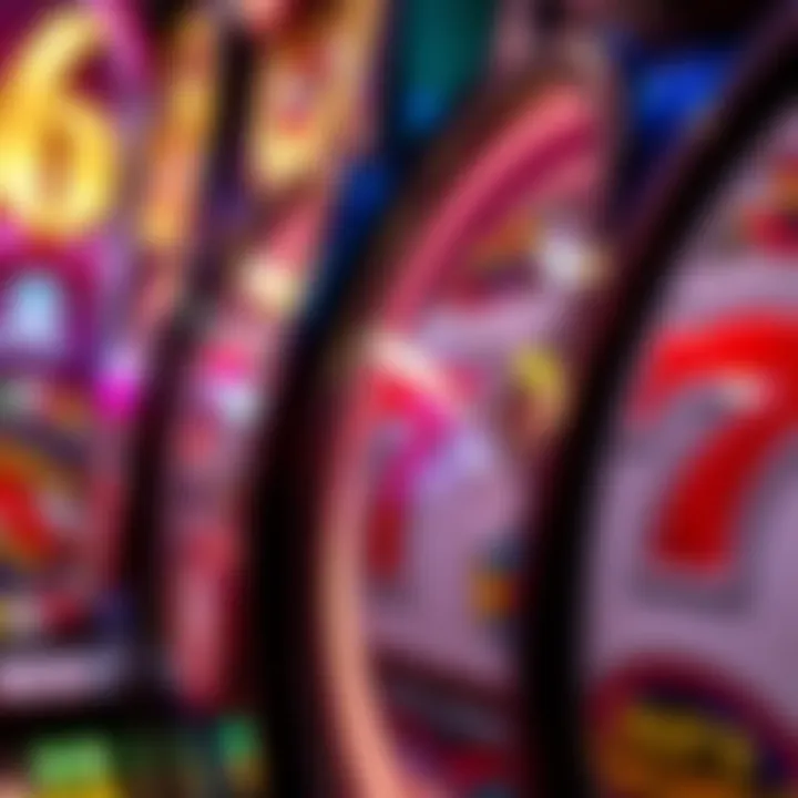 Close-up of reels spinning with potential winning symbols