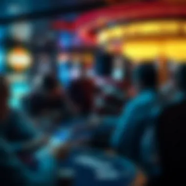 Patrons engaging in card games in a clean air casino setting