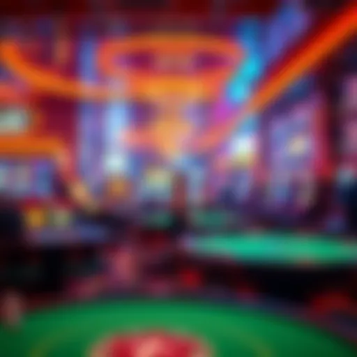 Interior view of a smoke-free casino featuring vibrant gaming tables