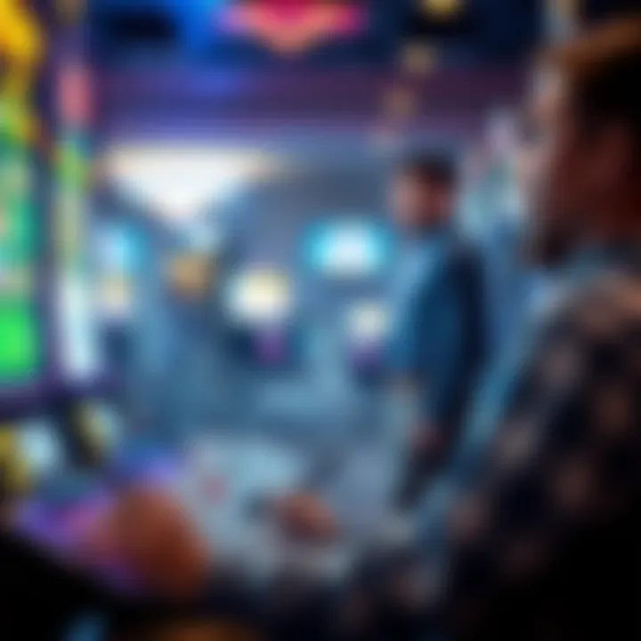 A player enjoying a slot machine in a smoke-free environment