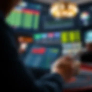 Analyzing Betting Statistics User analyzing betting statistics on a tablet