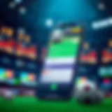 Sleek interface of a mobile sports betting app