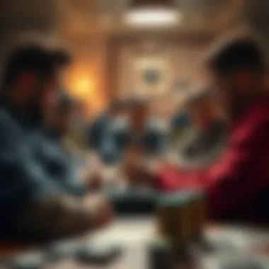 Gathering of players discussing strategies and tactics for Sticks