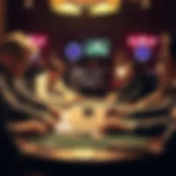 A cinematic portrayal of Texas Hold'em with dramatic lighting