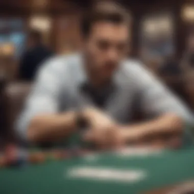 A thoughtful player analyzing their poker strategy