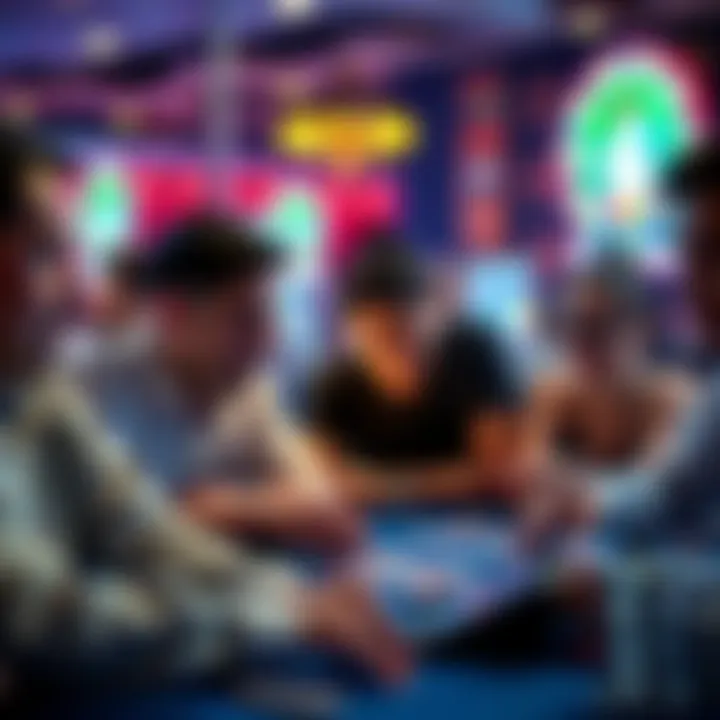 Community of players enjoying a casino game together