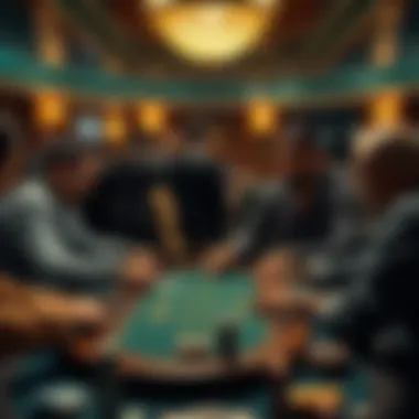 Engaging Classic Poker Experience Classic poker table with players engaged in a game