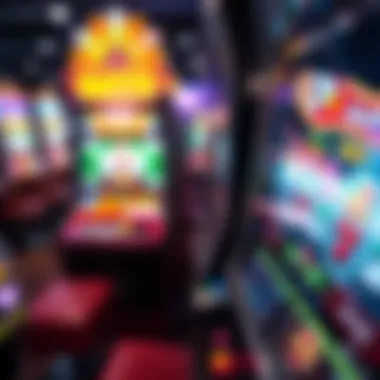 Dynamic Graphics of a Modern Slot Machine Close-up of modern slot machine with dynamic graphics