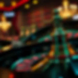 Exciting roulette wheel in motion