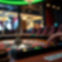 Elegant roulette table with vibrant chips